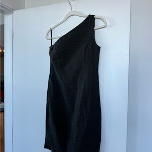 Versace Black One-Shoulder Dress